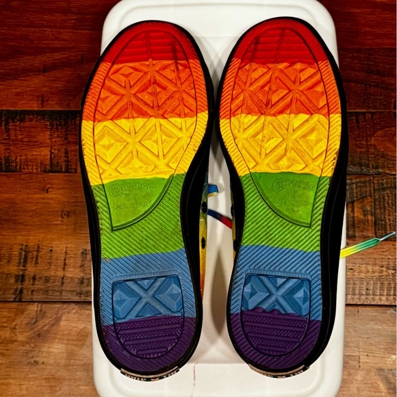 Converse Multicolor Star Pattern Sneakers Unisex- Mens 6/Women’s 8 - Picture 5 of 6